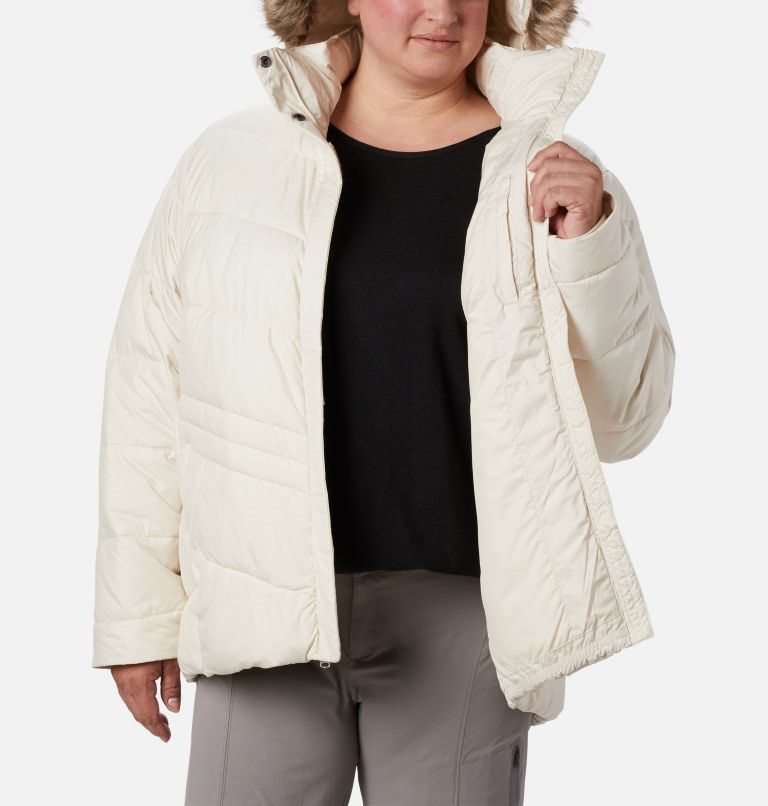 Women's Columbia Peak to Park Insulated Jackets Cream | Plus Size CA-UALC4